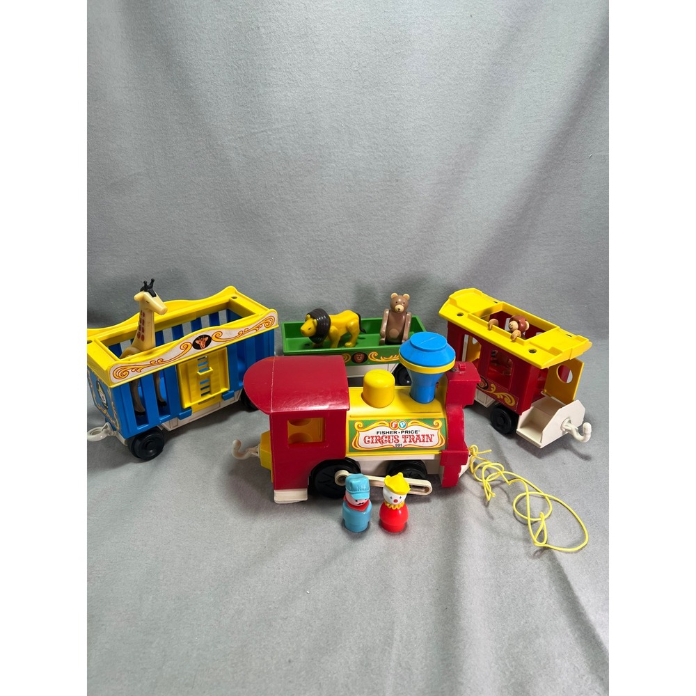 Fisher-Price Circus Train 991 Vintage 1973 Near Complete Whistle Works Original